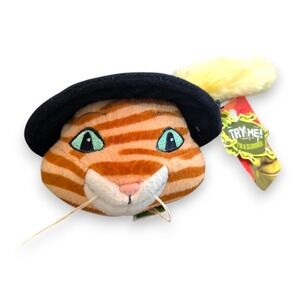 Vintage 2004 Shrek 2 Mini Puss In Boots Slammer Bean Bag Plush Toy Tags No Sound